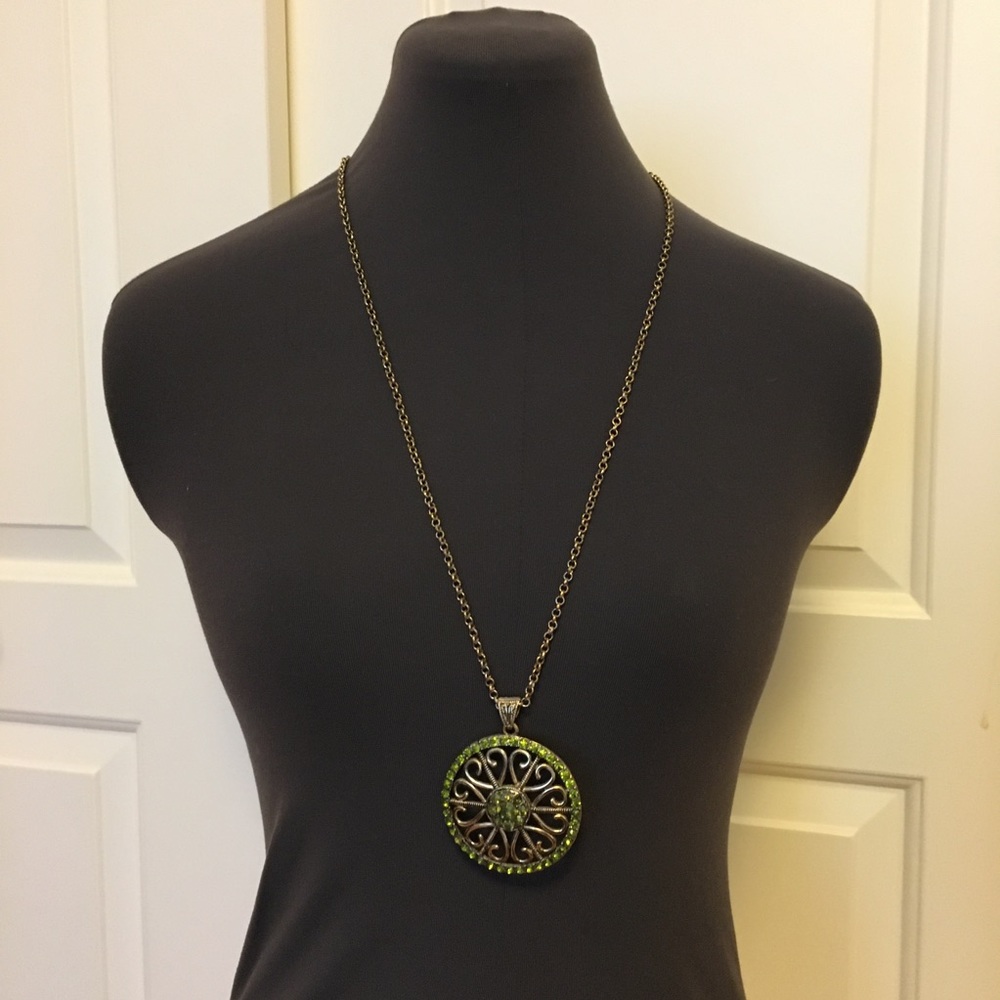 Green Medallion Necklace